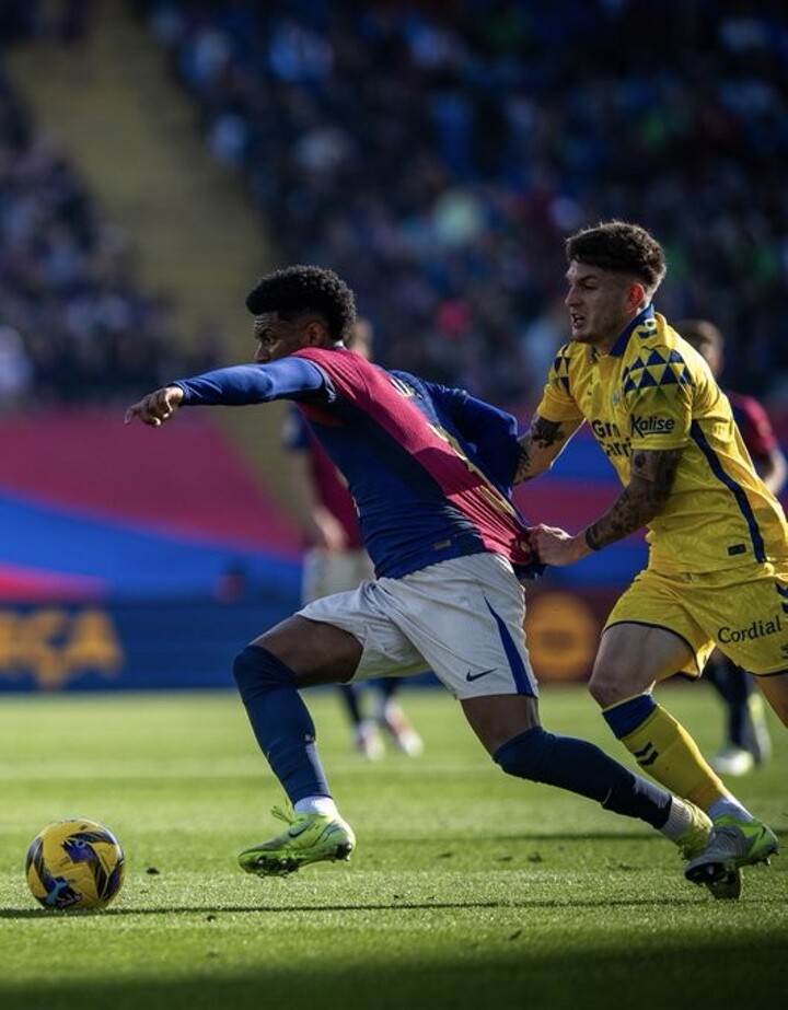 HT Report: Barcelona 0-0 Las Palmas, Balde was forced off due to injury