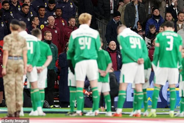 England and Republic of Ireland’s national anthems are BOOED by fans