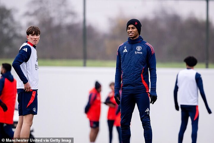 Marcus Rashford gives three-word verdict on Ruben Amorim’s first training session as Man United boss