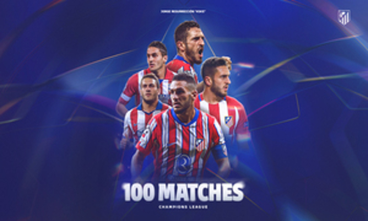 Koke has played 100 games in the Champions League