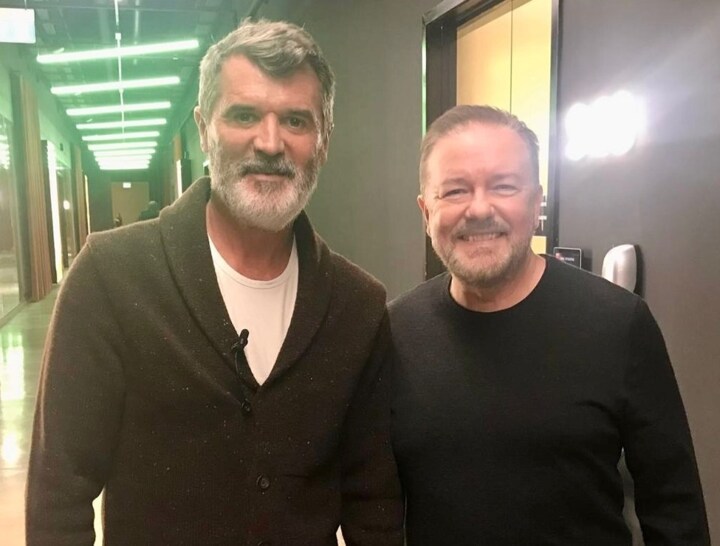 Ricky Gervais pokes fun at Keane after MU legend ‘offered out’ fan to car park