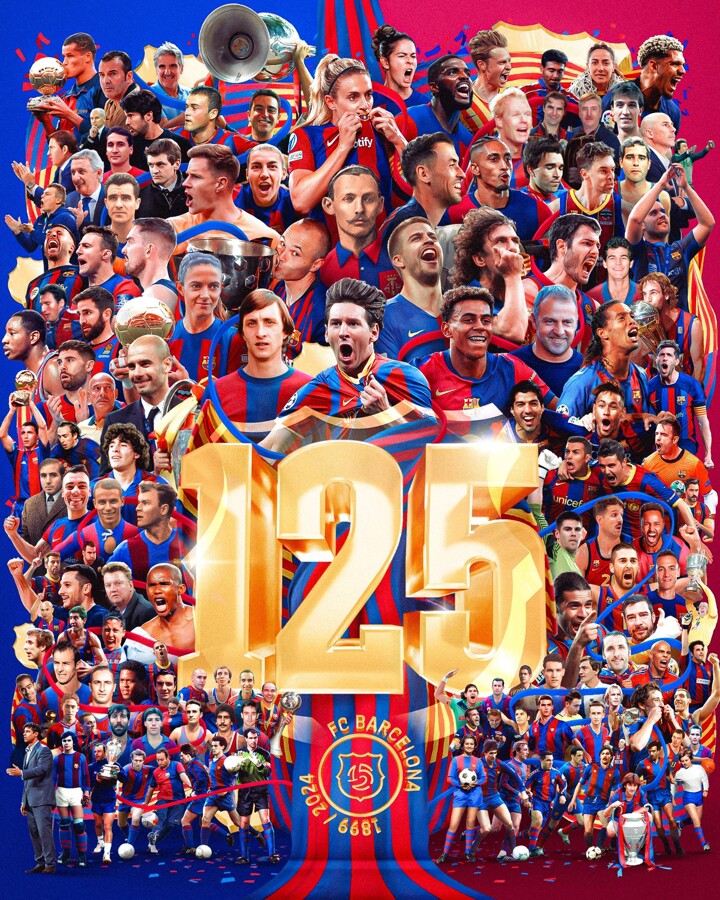 💙❤️Barca poster for the club’s 125th anniversary featuring Messi & Yamal