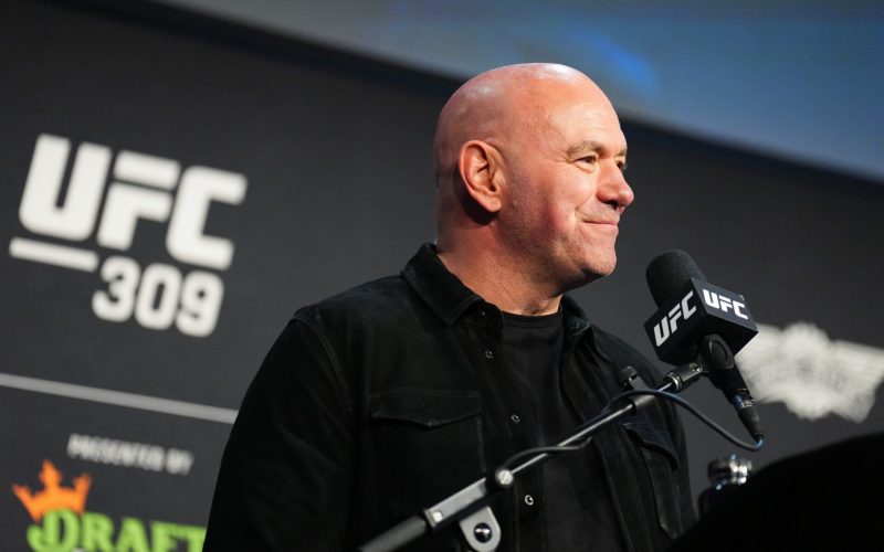 Dana White announces new UFC 310 main and co-main events during Jake Paul vs Mike Tyson fight