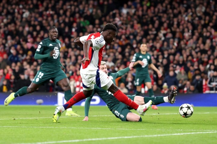 Arsenal 3 Monaco 0: Bukayo Saka scores twice to save wasteful Gunners and boost automatic qualification hopes