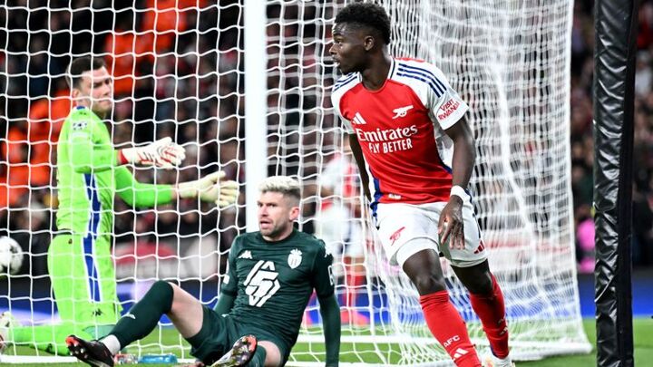 Arsenal 3-0 Monaco: Saka’s brace leads Arteta’s team closer to UCL last 16