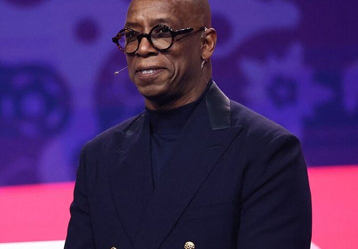 Ian Wright fell down the stairs moments after hosting the Women’s Euros draw