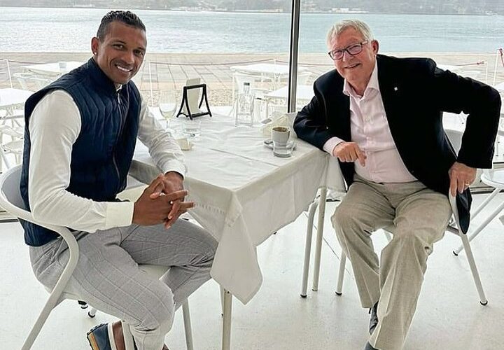 Nani reunites with old boss Sir Ferguson as they enjoy breakfast together