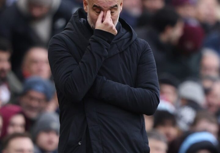 Furious Pep ‘on verge of tears’ & hurls water bottle as City fall apart AGAIN