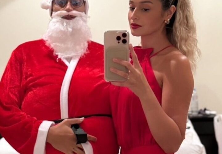 The wife of Raphinha posted photos on social media to celebrate Christmas