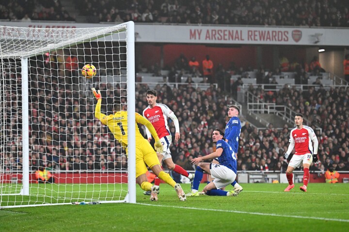 Arsenal 1-0 Ipswich Town: Gunners end 2024 by moving up to 2nd with Havertz goal