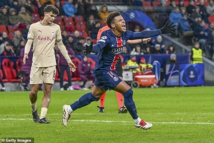 PSG climb out of the Champions League relegation zone with big win over Salzburg