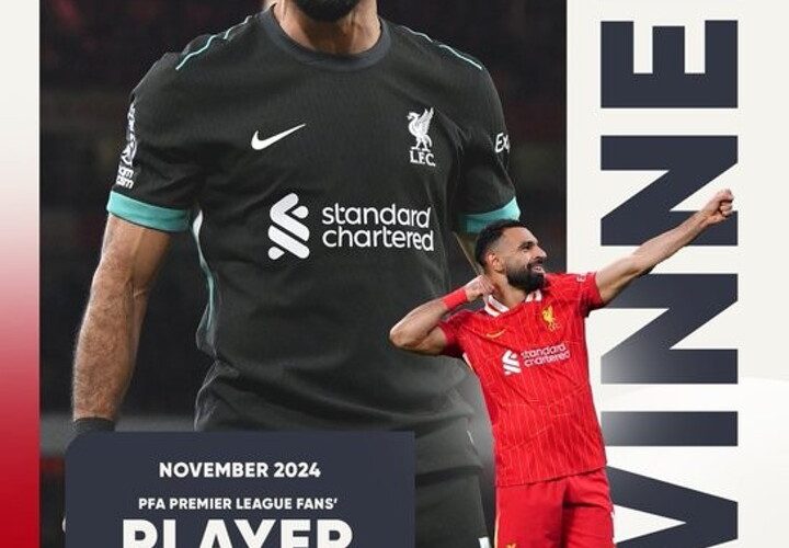 OFFICIAL: Salah wins PFA Premier League Fans’ Player of the Month for November