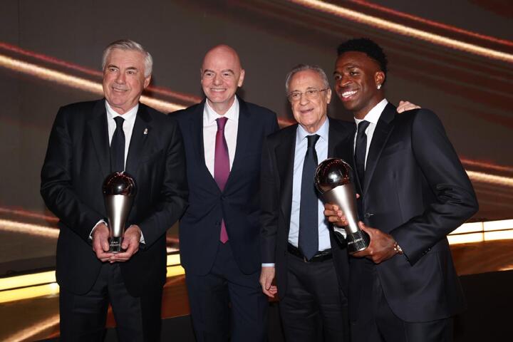 Real Madrid dominate FIFA The Best awards: Vinicius and Ancelotti honoured