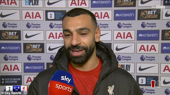 Salah gives a short answer about his Liverpool future after scoring twice