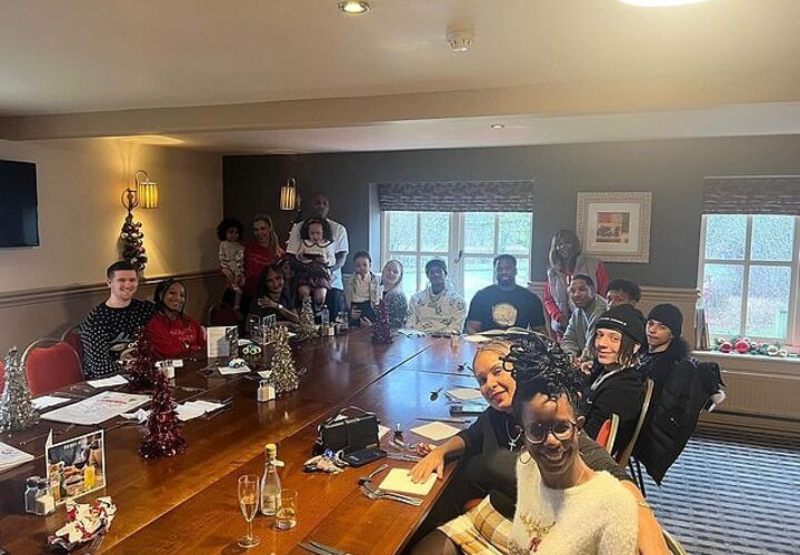 Marcus Rashford tucks into Christmas dinner as he celebrates ‘family time’