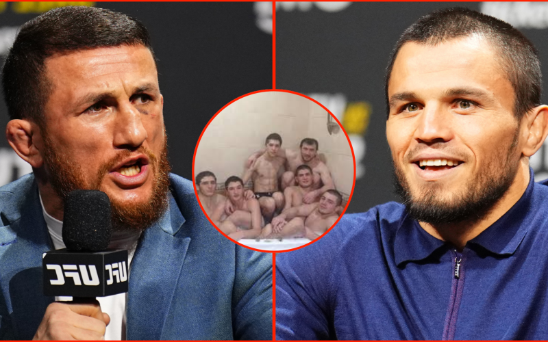 Merab Dvalishvili recreates infamous Team Khabib jazuzzi picture in latest jab towards Umar Nurmagomedov