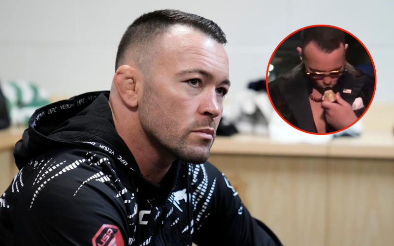 ‘Wild behavior’… Fans mock Colby Covington as he kisses a Donald Trump gold chain during UFC Tampa arrival