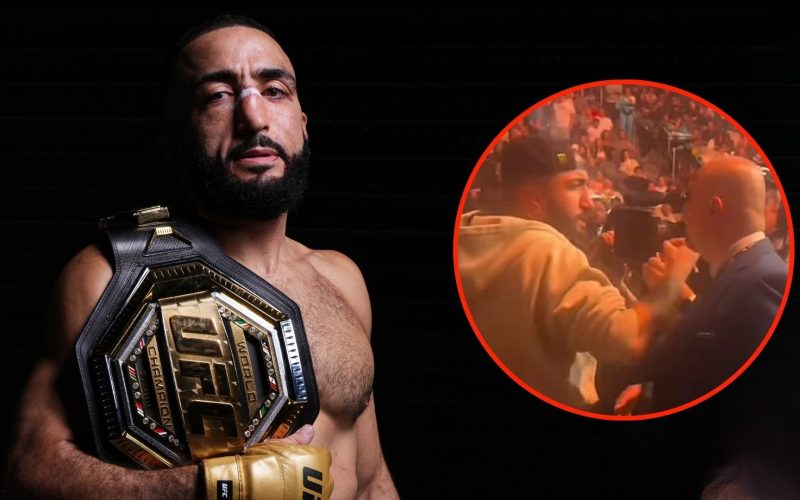 Fan footage shows moment security mistook Belal Muhammad for an over-excited fan at UFC 310