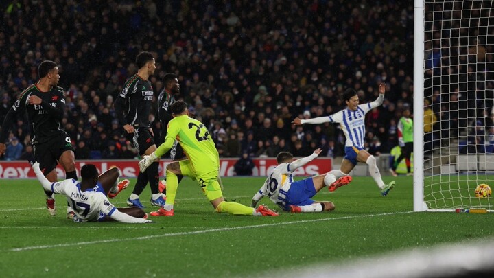 Brighton 1-1 Arsenal: Gunners’ 4-game winning run ended by João Pedro goal