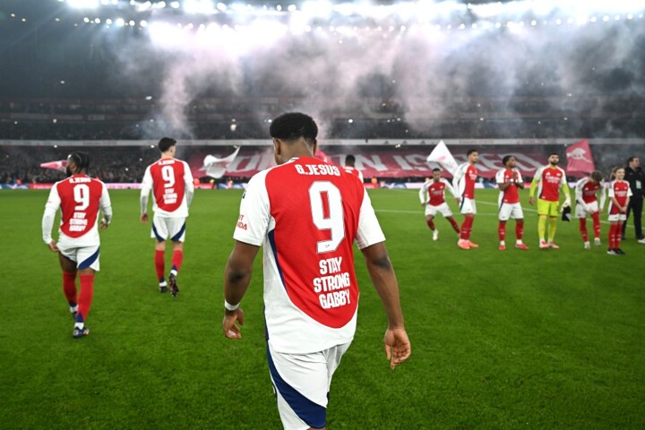 Arsenal stars wear special Gabriel Jesus shirts with mural unveiled before Spurs clash after season-ending ACL injury