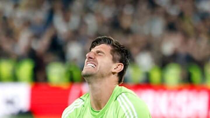 Why is Thibaut Courtois not playing for Real Madrid against Celta Vigo today in the Copa del Rey?