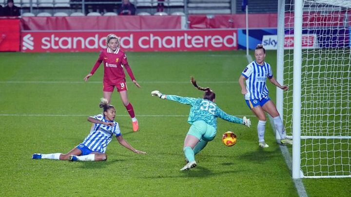 Liverpool 2-1 Brighton: Jorelyn Carabali’s late own goal gifts Matt Beard’s side a first WSL win at St Helens