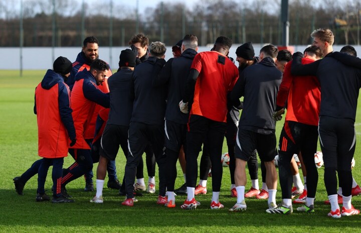 Man Utd stars hit Amorim as he runs birthday gauntlet in training