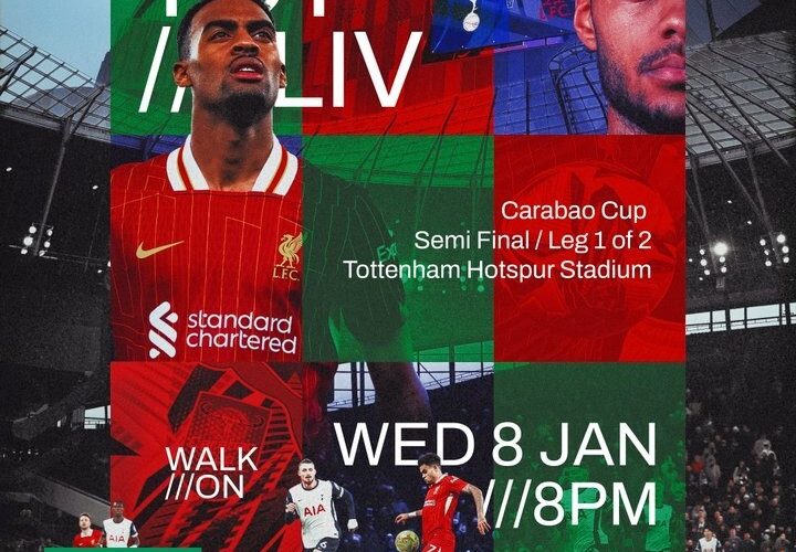 Liverpool Poster for Carabao Cup🔴The Reds travel to Tottenham