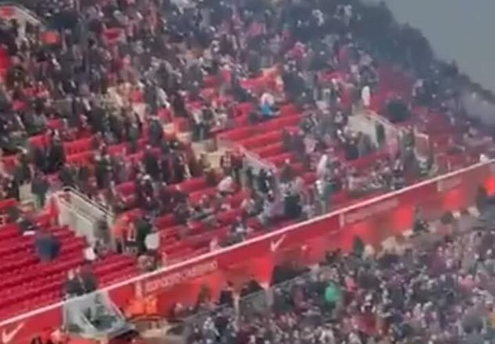 When it rains, it pours! Footage emerges of Anfield’s roof LEAKING