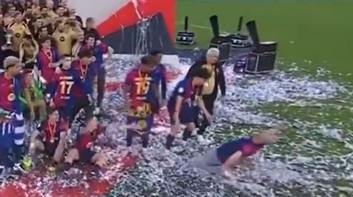 WATCH: Father of Barcelona star goes viral with Spanish Supercup celebration