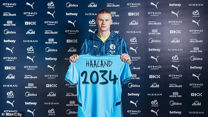 Revealed: Haaland’s mega Man City deal makes him the highest-paid footballer.