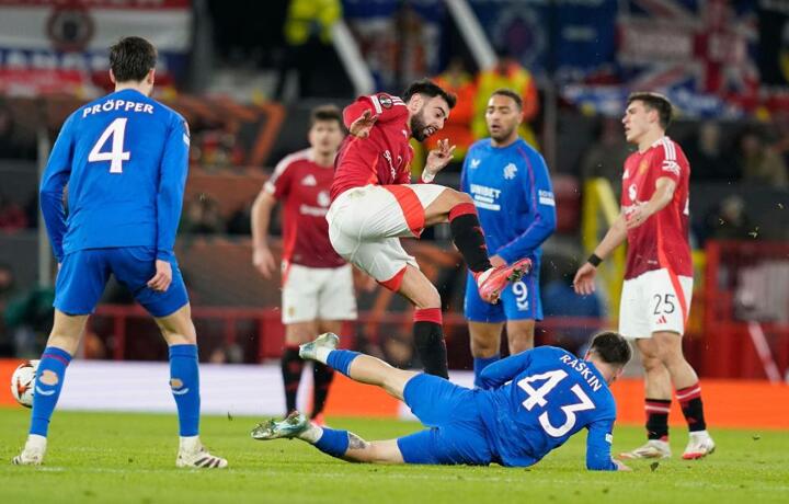 Moment shocking brawl breaks out at Old Trafford