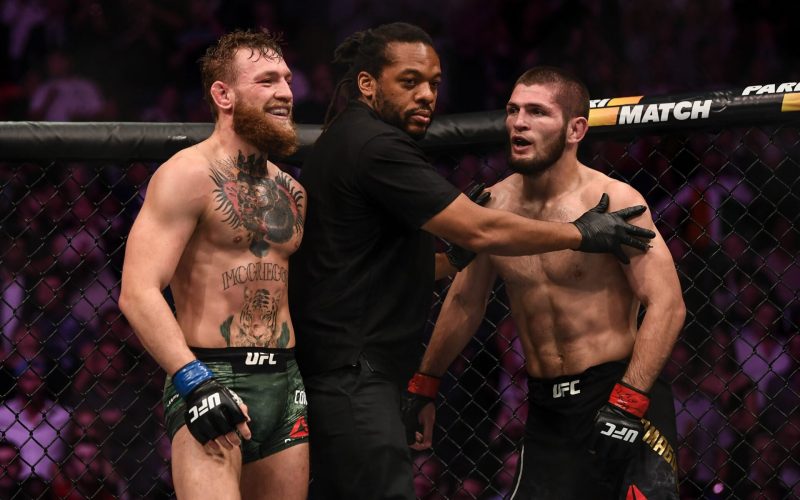 ‘Deeds not words’… Khabib Nurmagomedov shares brutal Conor McGregor fight footage as feud heats up again