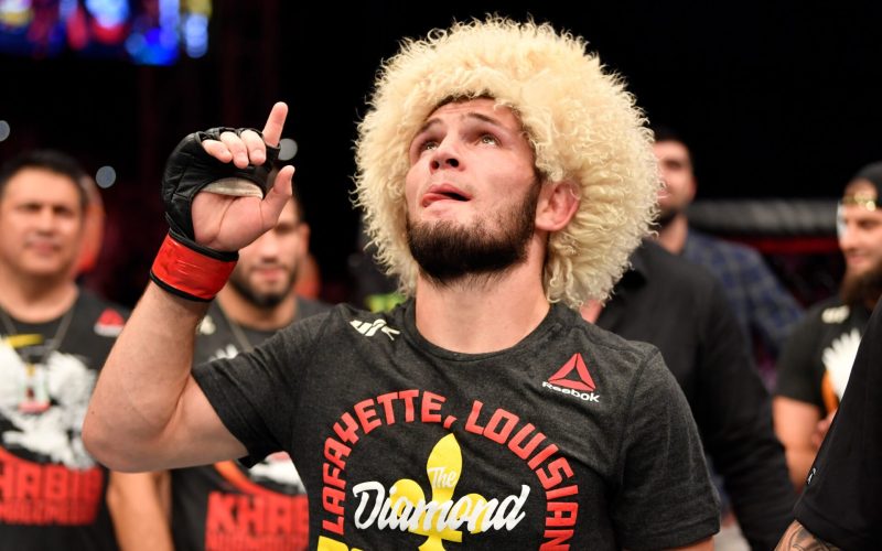 Khabib Nurmagomedov ate punches from hardest-hitting opponent before slick takedown, brutal choke, and shock announcement