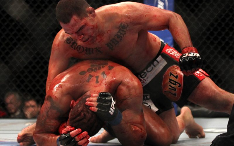 Cain Velasquez bludgeoned bloody opponent as he bounced back from shock KO with savage win