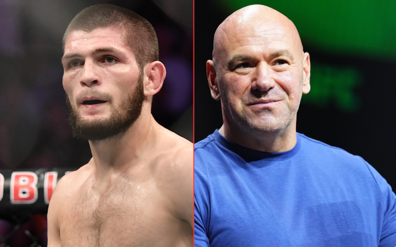 Hysterical Dana White wants to ask Khabib Nurmagomedov one question after viral plane incident