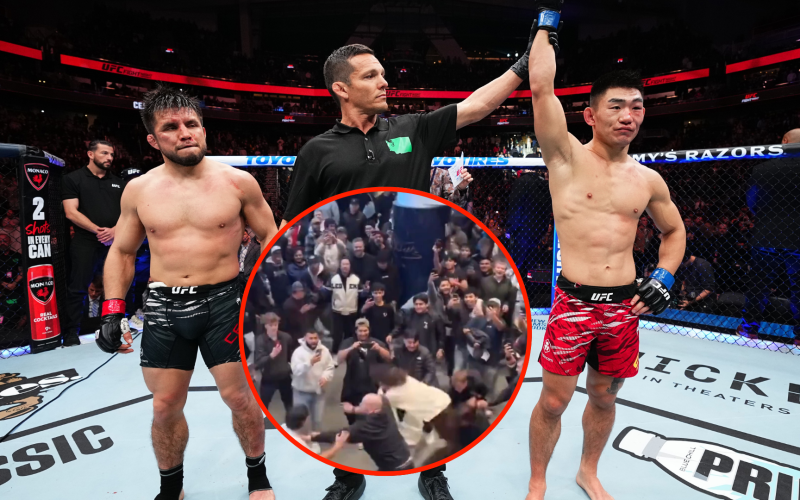 Wild brawl breaks out between fans after controversial end to UFC Seattle card