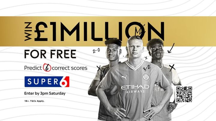 Win one million pounds FOR FREE with Super 6 – predict six Premier League scorelines