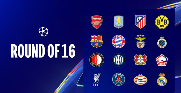 Meet the Champions League round of 16 teams