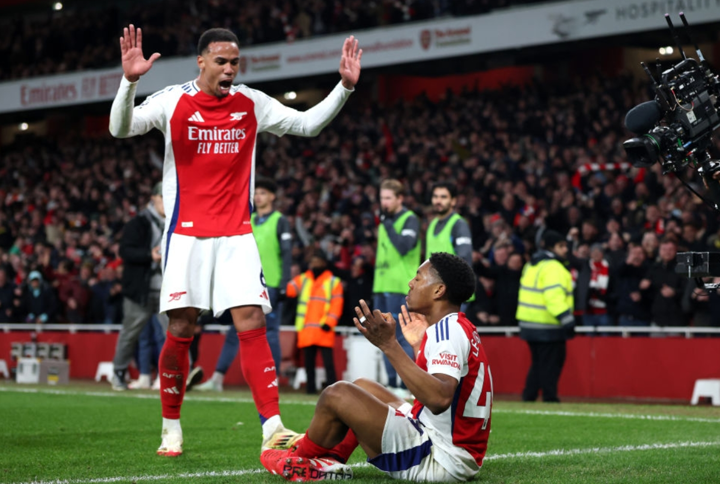 Lewis-Skelly scores against Man City and marks it with Haaland’s celebration