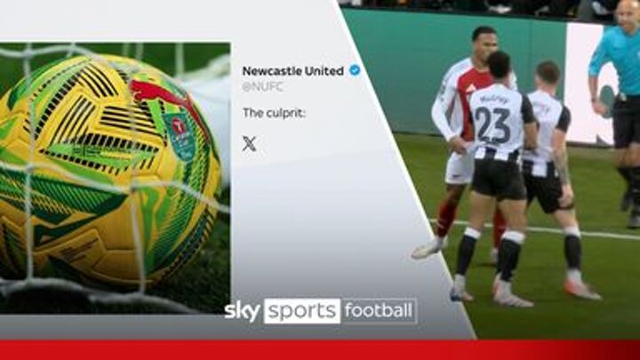 Newcastle troll Arsenal over match ball after Mikel Arteta’s first-leg comments in Carabao Cup semi-final