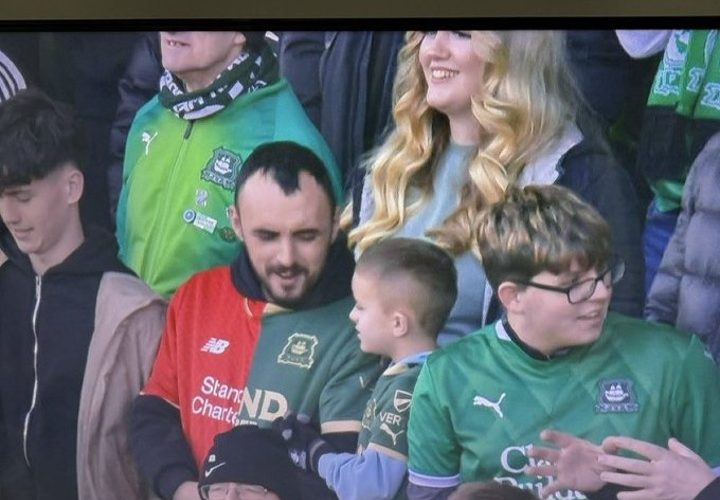 Fans say ‘straight to jail’ as supporter is spotted wearing half-and-half SHIRT for Plymouth vs Liverpool clash