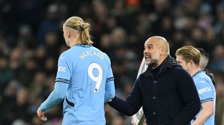 Erling Haaland shoving Pep and five-word remark sums up what he thinks of boss