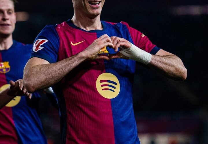 Barcelona 1-0 Vallecano: Lewy’s winning penalty goal sends Barca to TOP