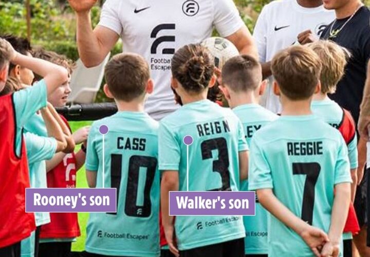 Rooney spotted training Walker’s six-year-old son at £8k Dubai holiday camp