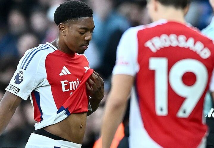 Myles Lewis-Skelly is SENT OFF for second time in a month as things go from bad-to-worse for Arsenal against West Ham