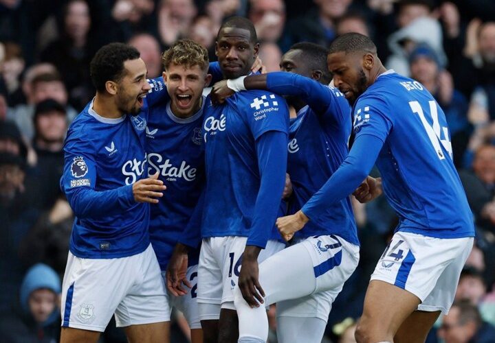 Everton 4 Leicester 0: Toffees storm to vital relegation six-pointer win after record goal as Tottenham drop to 16th