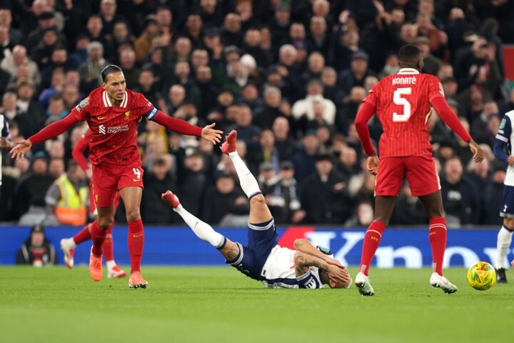 Liverpool 0-0 Tottenham LIVE SCORE: Carabao Cup latest updates as Van Dijk and Richarlison clash in fiery start