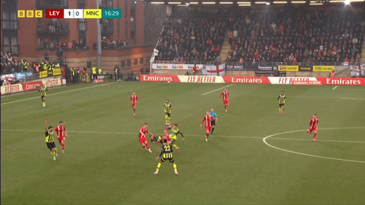 Leyton Orient star Jamie Donley scores from halfway line v Man City in FA Cup – but it’s harshly ruled an own goal