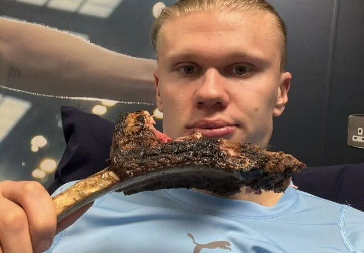 ‘Small feast’ – Erling Haaland shares snap of crazy post-match meal